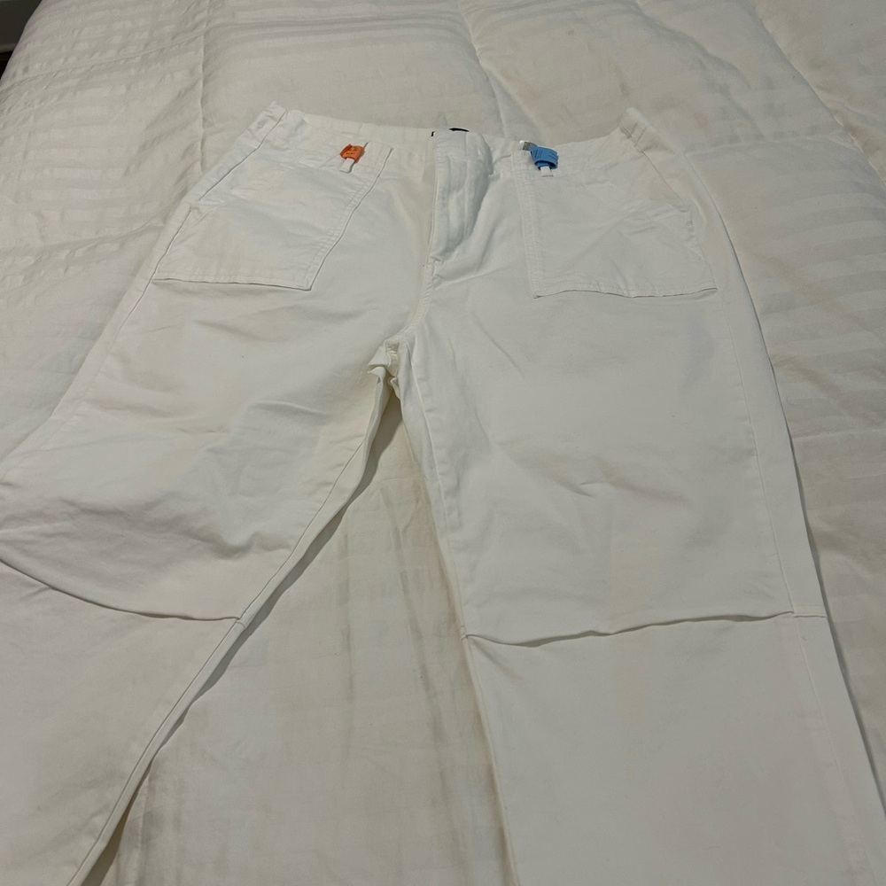 Banana Republic White Women's Cotton Chinos